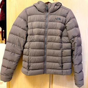 Women’s North Face Gray Puffer Jacket